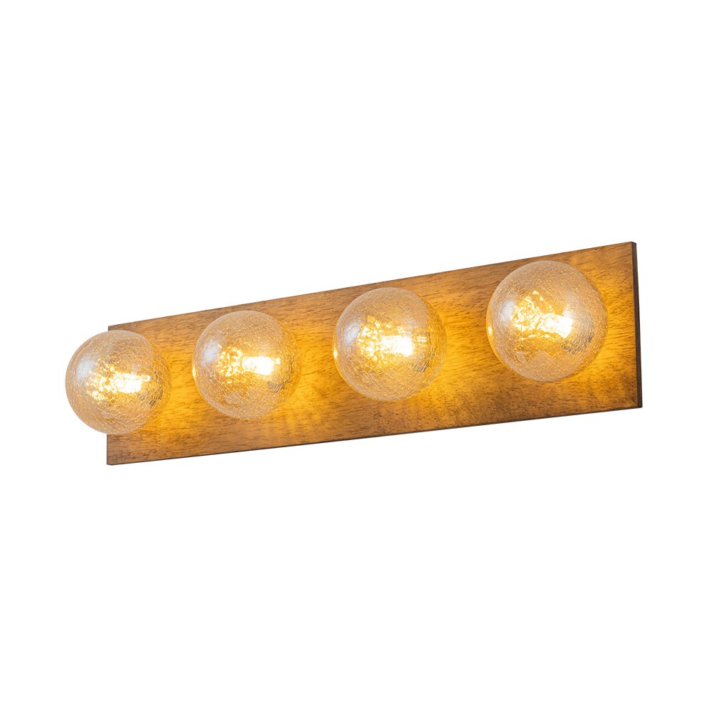 Fljotuvum Textured Linear Amber Glass Semi Flush Mount / Wall Light