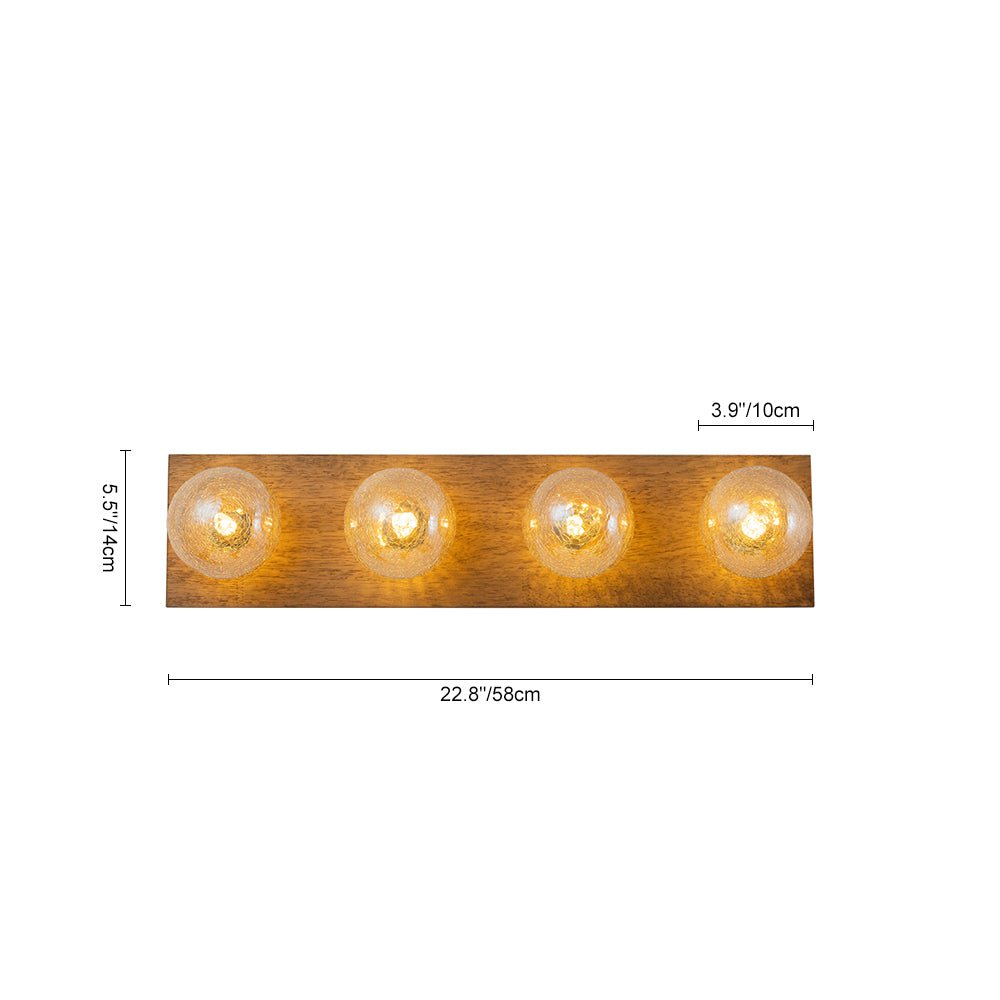 Fljotuvum Textured Linear Amber Glass Semi Flush Mount / Wall Light