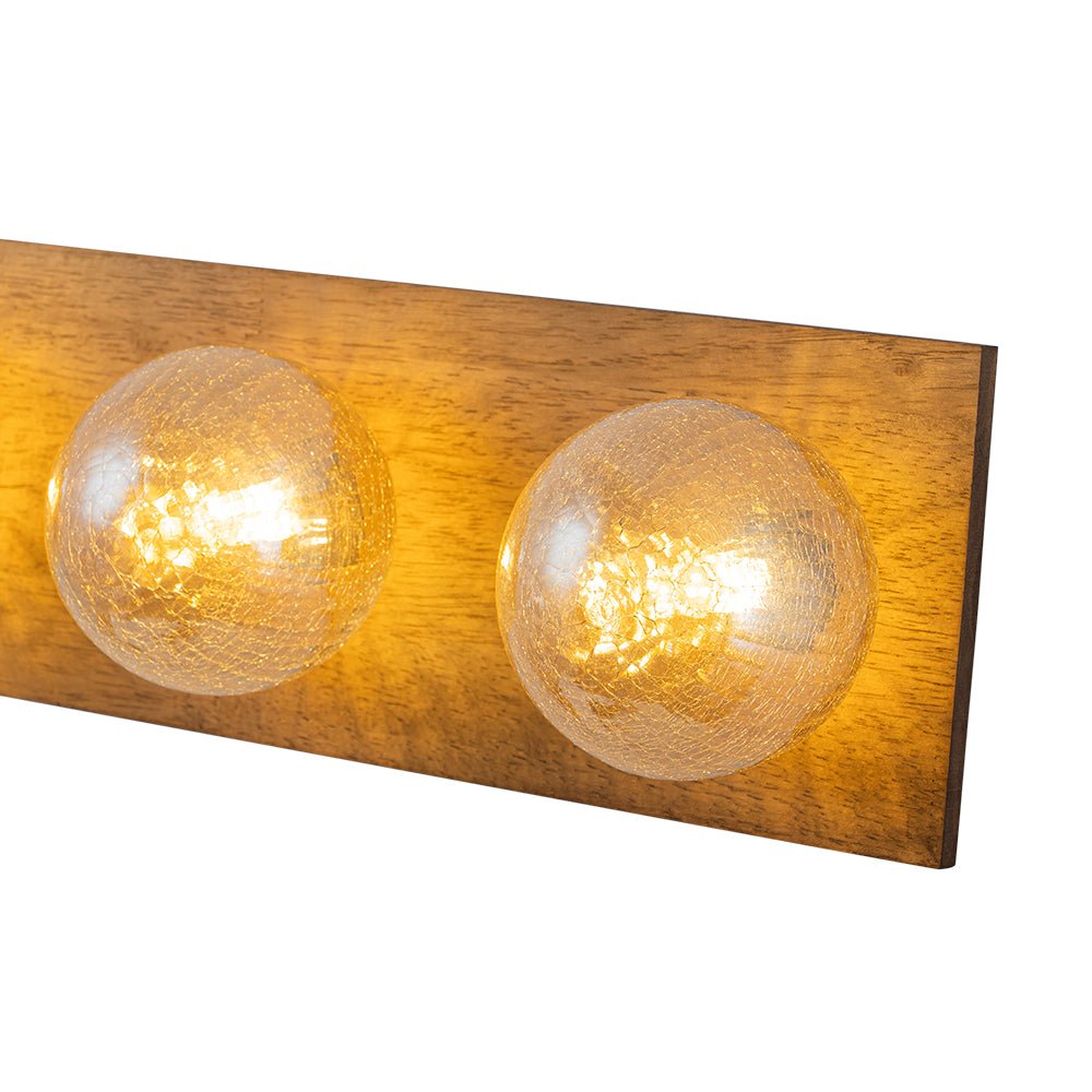 Fljotuvum Textured Linear Amber Glass Semi Flush Mount / Wall Light