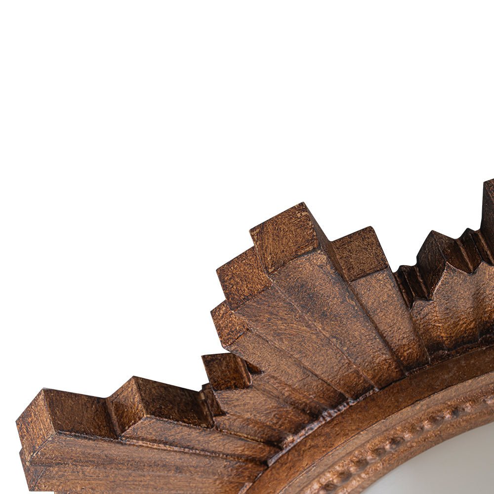 Gloruvo Antique Apollo Sunburst Sculpture Resin Flush Mount / Wall Light