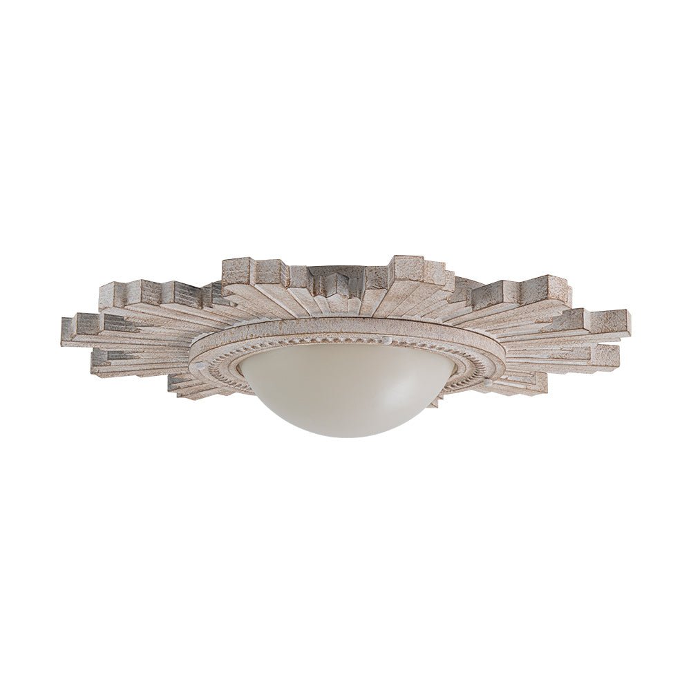 Gloruvo Antique Apollo Sunburst Sculpture Resin Flush Mount / Wall Light