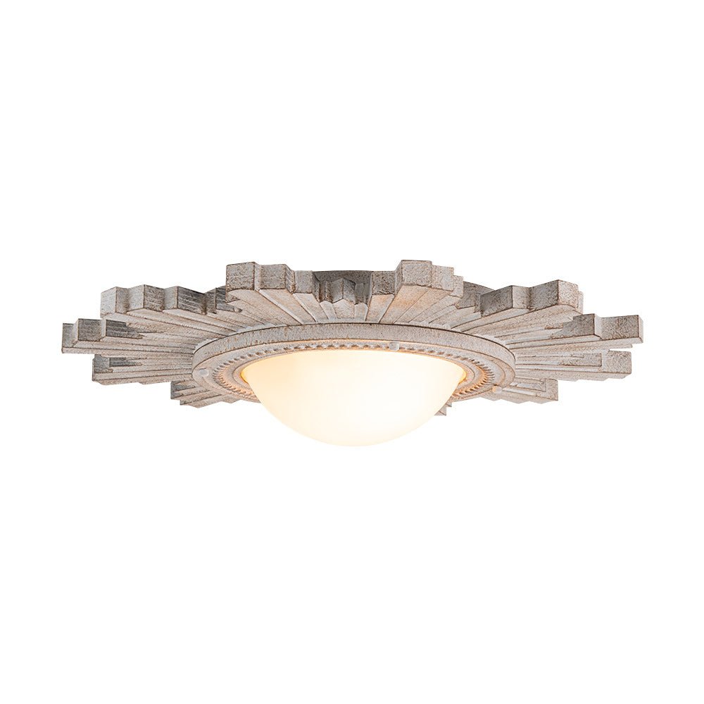 Gloruvo Antique Apollo Sunburst Sculpture Resin Flush Mount / Wall Light