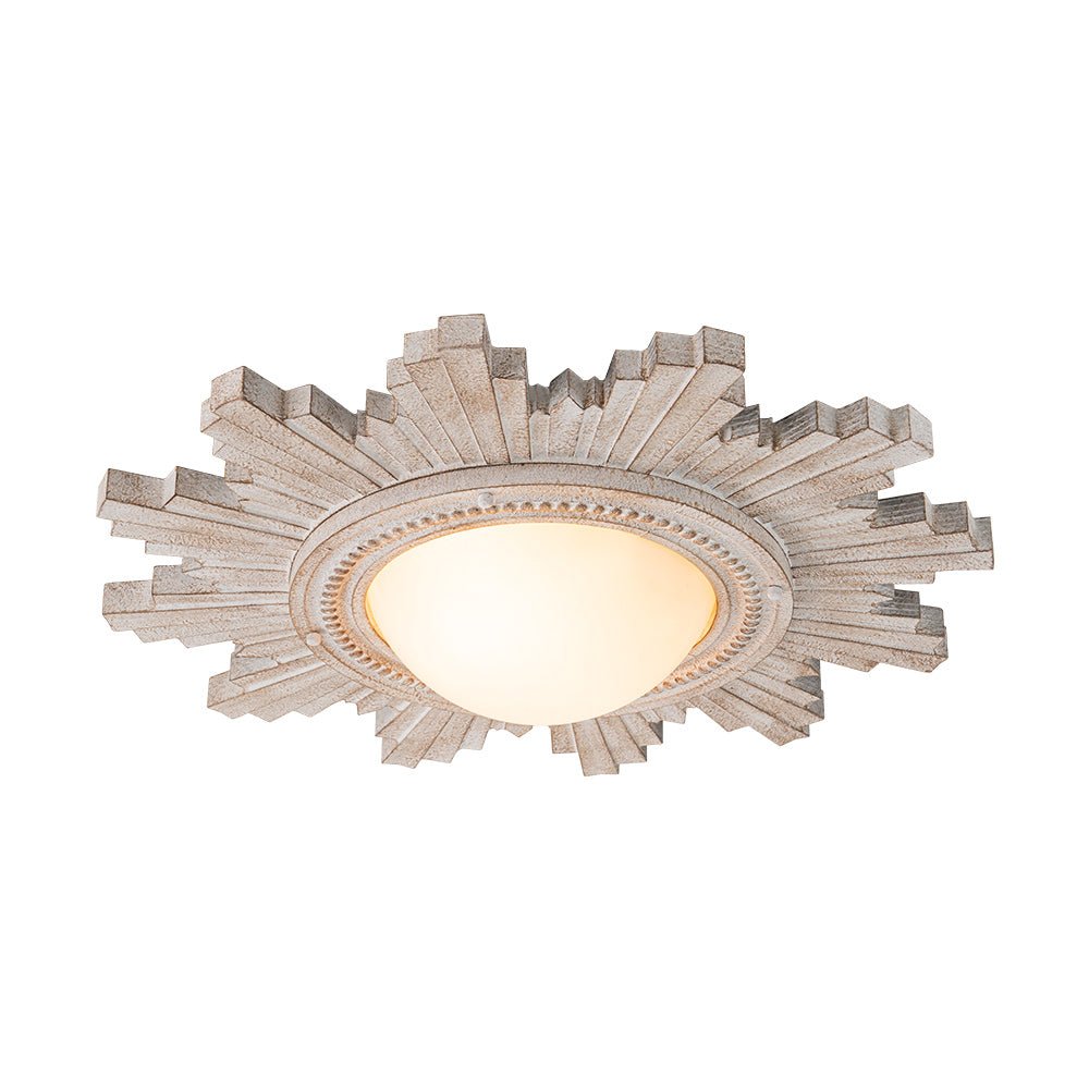 Gloruvo Antique Apollo Sunburst Sculpture Resin Flush Mount / Wall Light