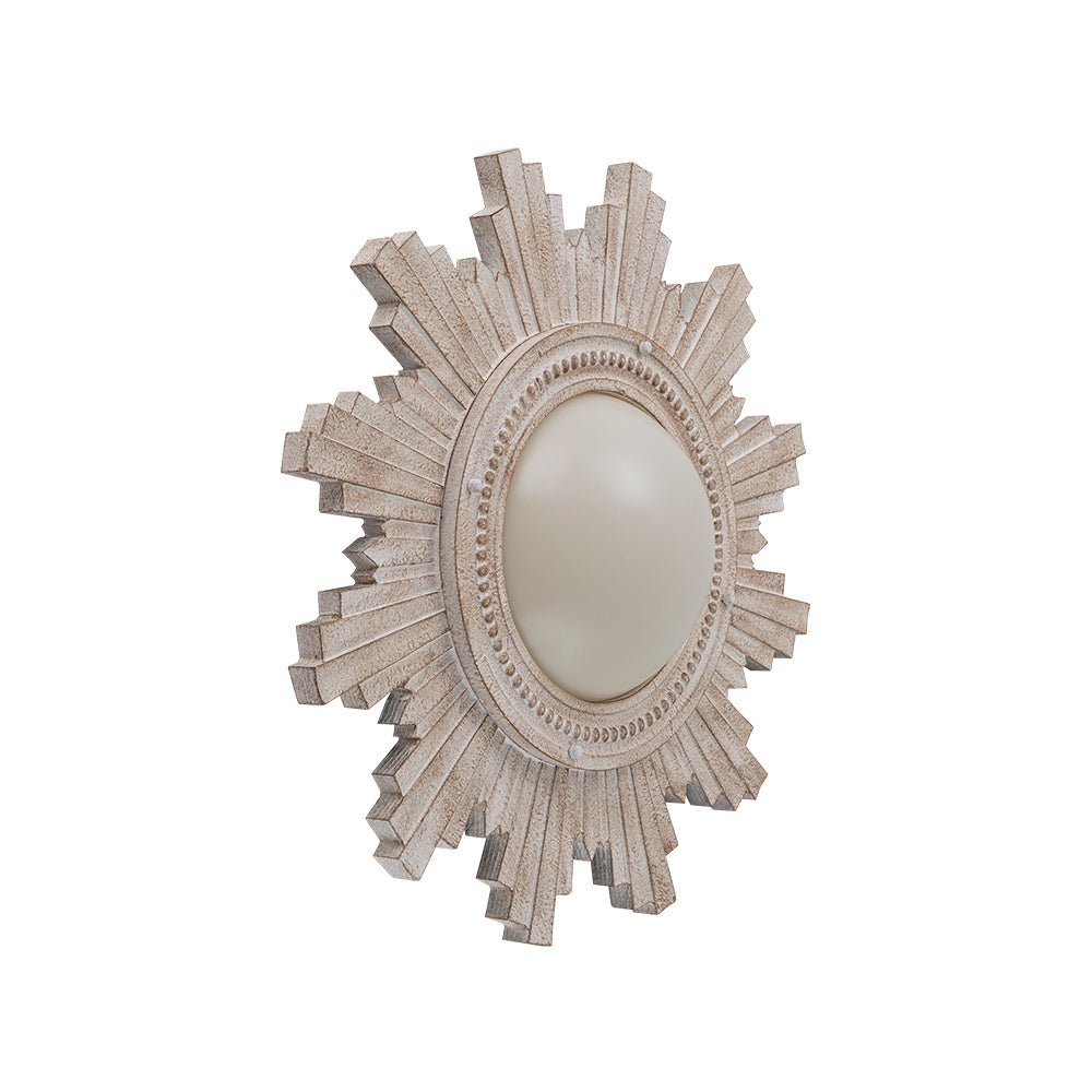 Gloruvo Antique Apollo Sunburst Sculpture Resin Flush Mount / Wall Light