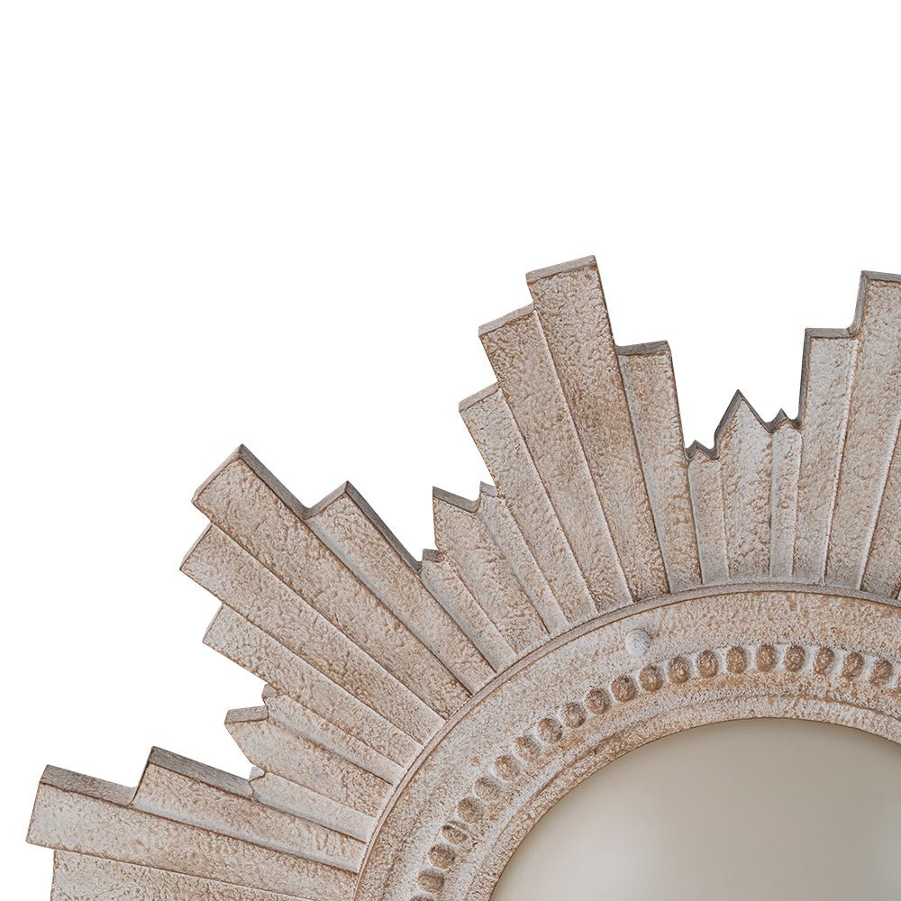 Gloruvo Antique Apollo Sunburst Sculpture Resin Flush Mount / Wall Light