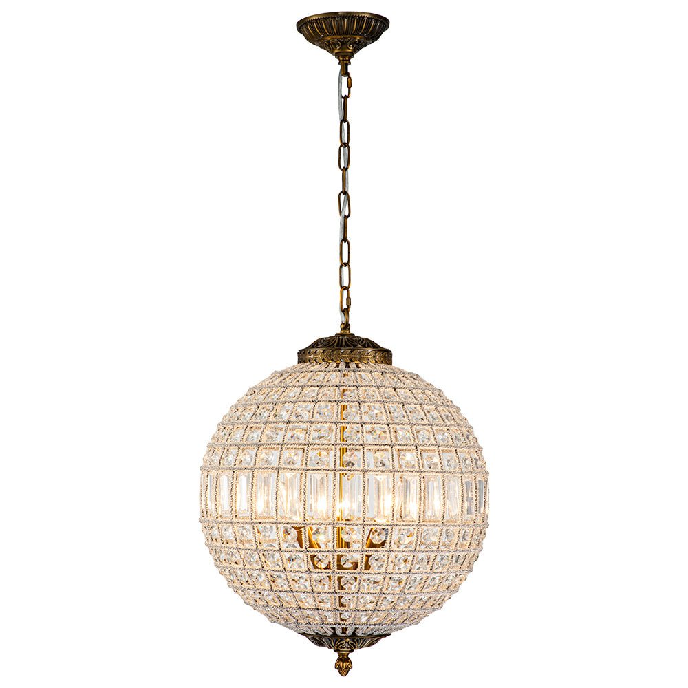 Valira Antique Metal Crystal Chandelier