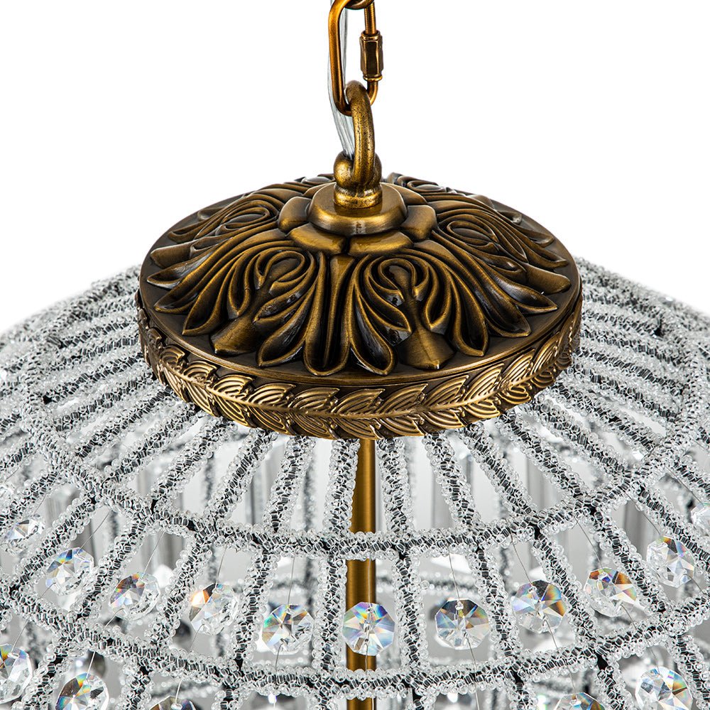 Valira Antique Metal Crystal Chandelier
