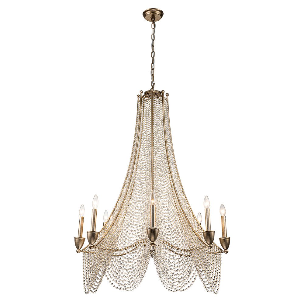 Eirikuvox Antique Candle Style Empire Crystal Chandelier