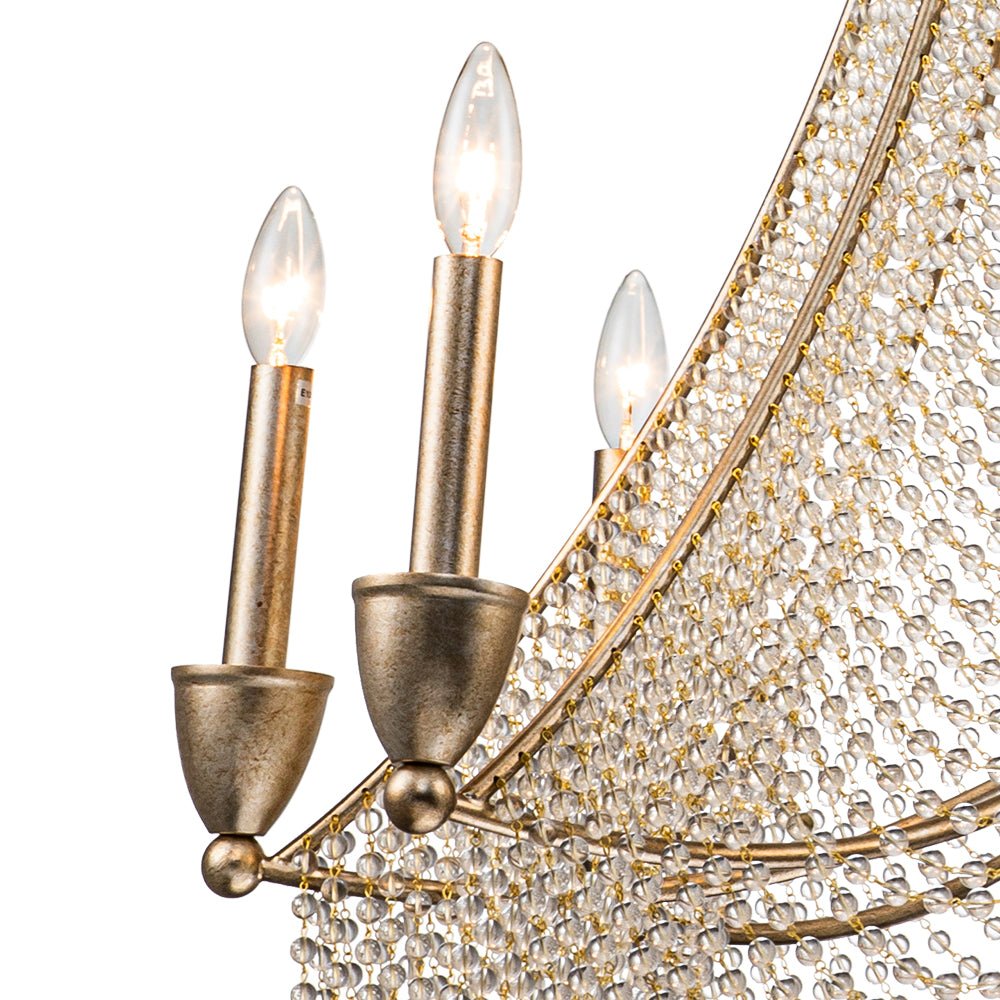 Eirikuvox Antique Candle Style Empire Crystal Chandelier