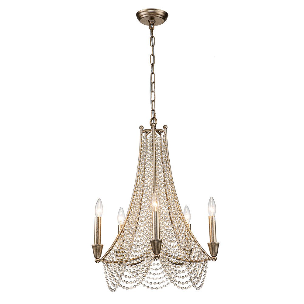 Eirikuvox Antique Candle Style Empire Crystal Chandelier