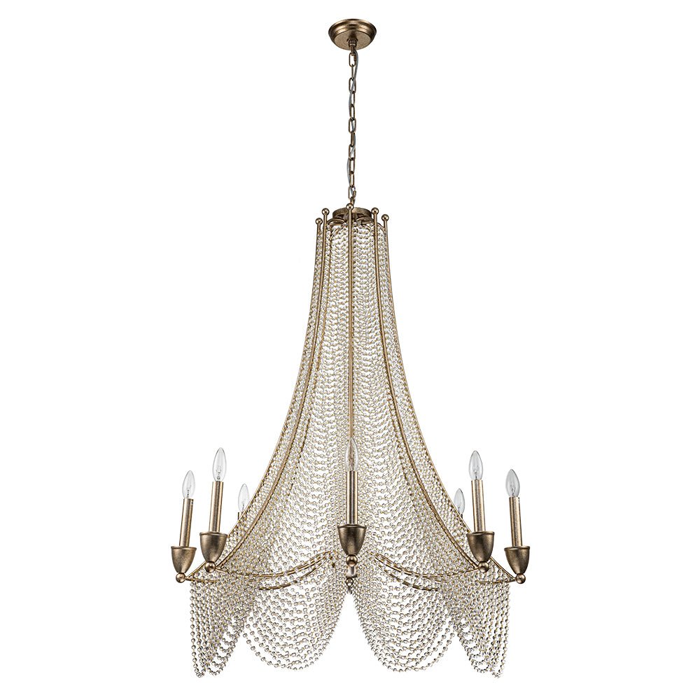 Eirikuvox Antique Candle Style Empire Crystal Chandelier