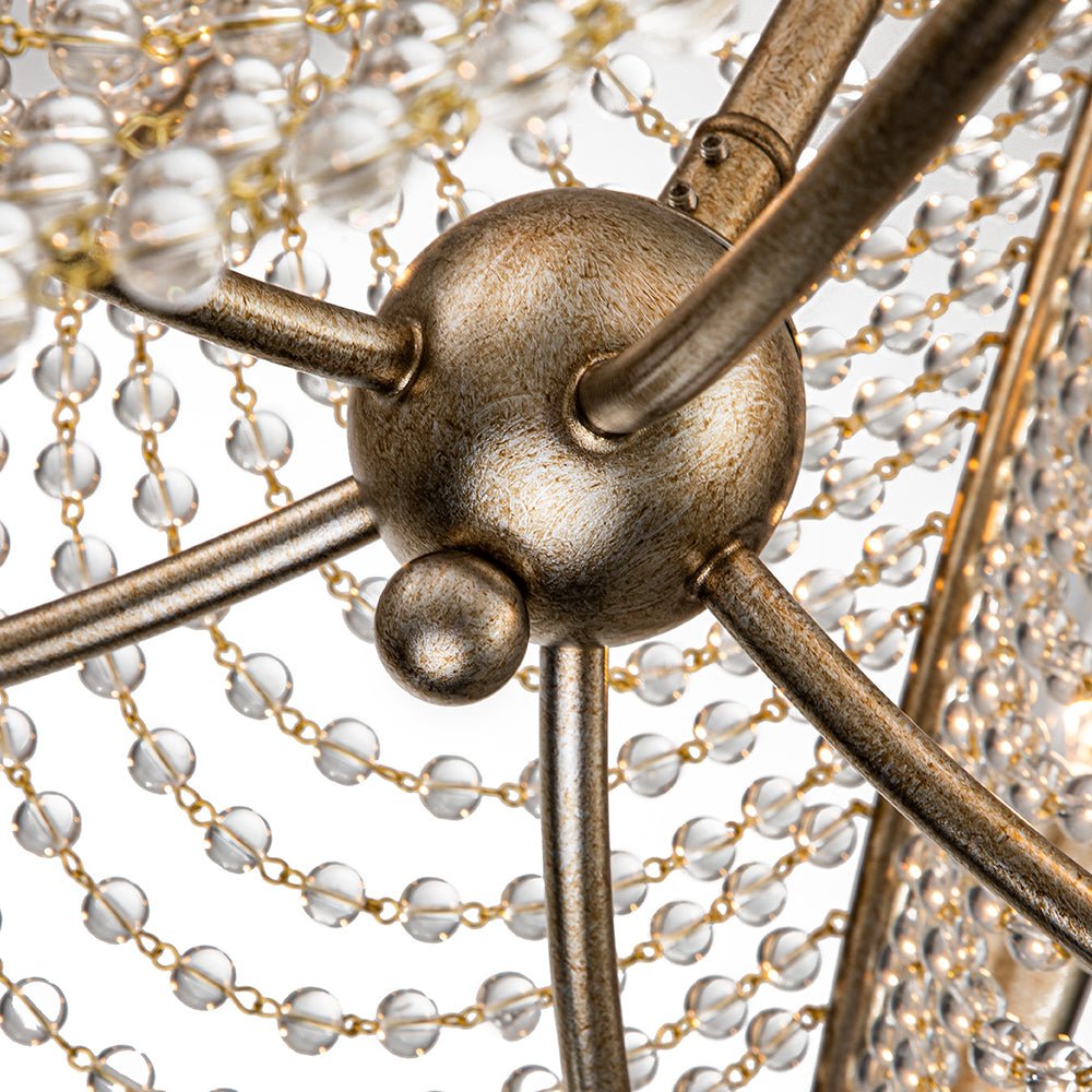 Eirikuvox Antique Candle Style Empire Crystal Chandelier