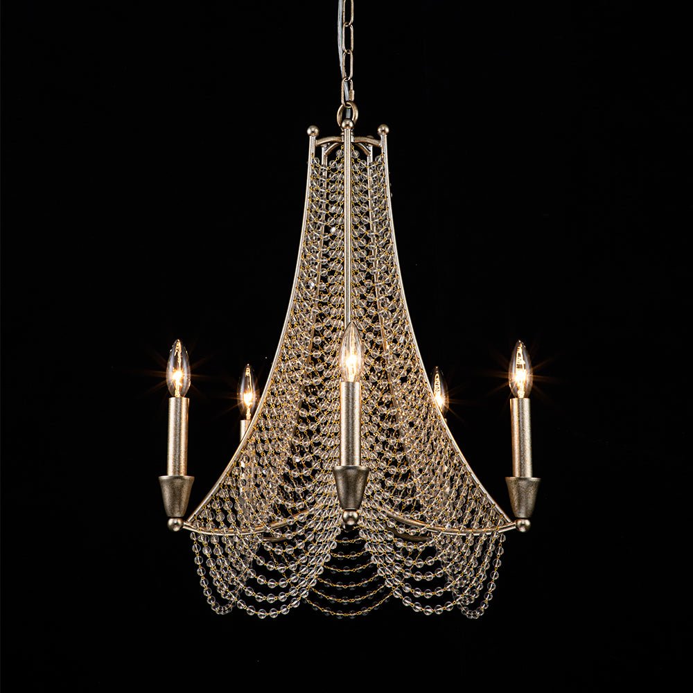 Eirikuvox Antique Candle Style Empire Crystal Chandelier