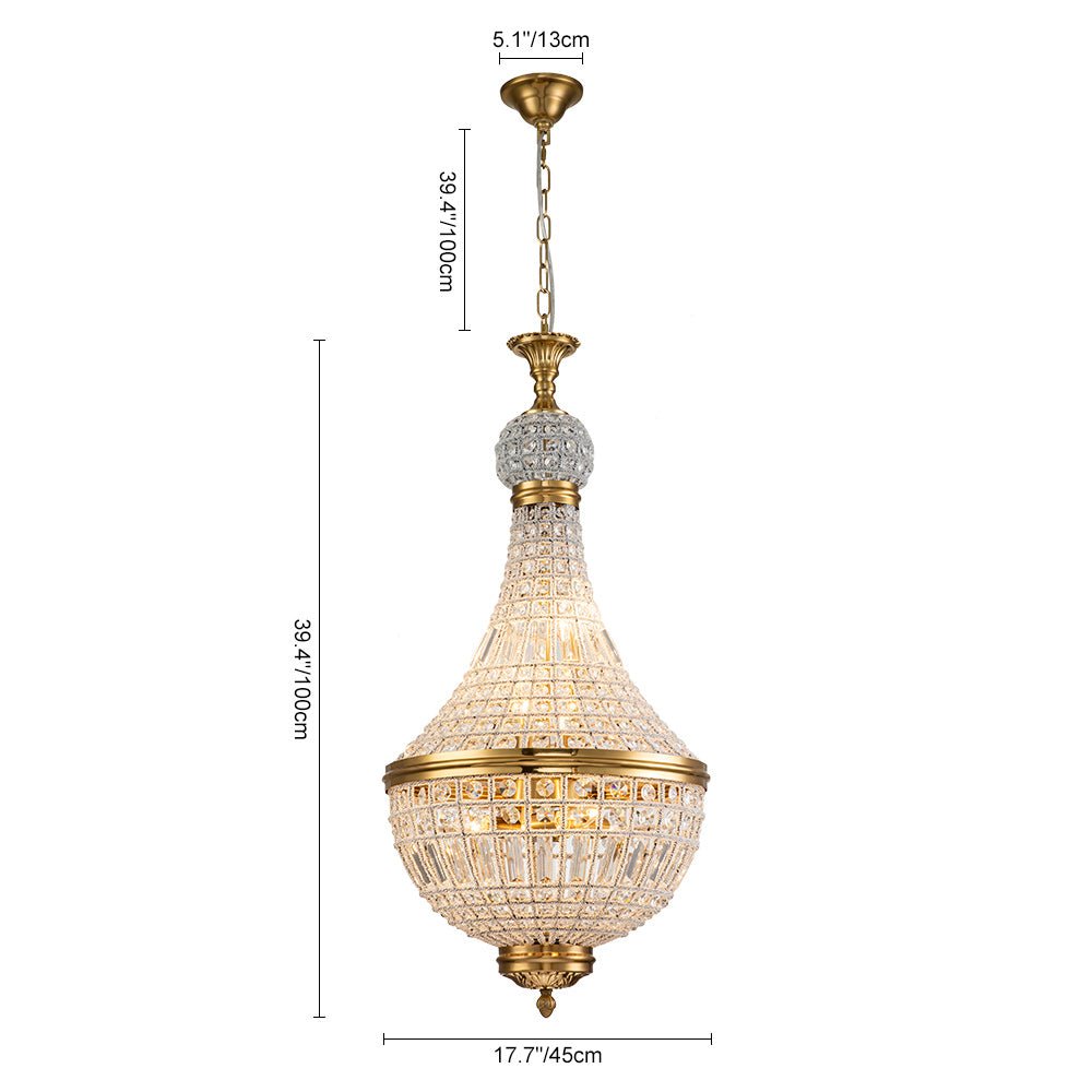Xenuvix Antique Vintage Empire Crystal Chandelier