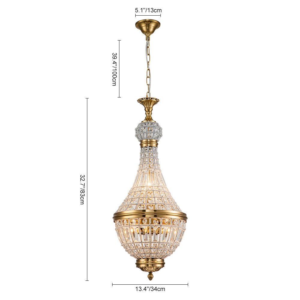 Xenuvix Antique Vintage Empire Crystal Chandelier
