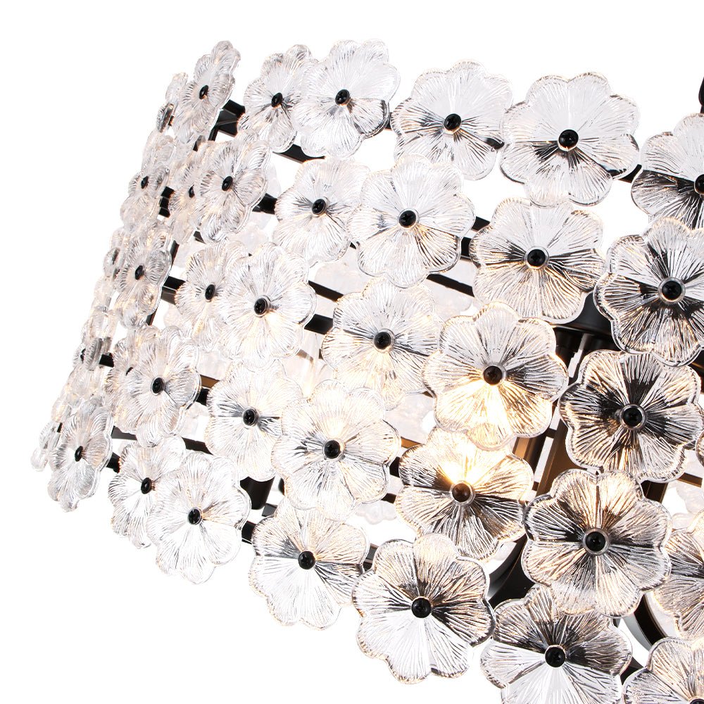 Fljotuvyt Art Deco Blossom Floral Metal Lantern Pendant Light