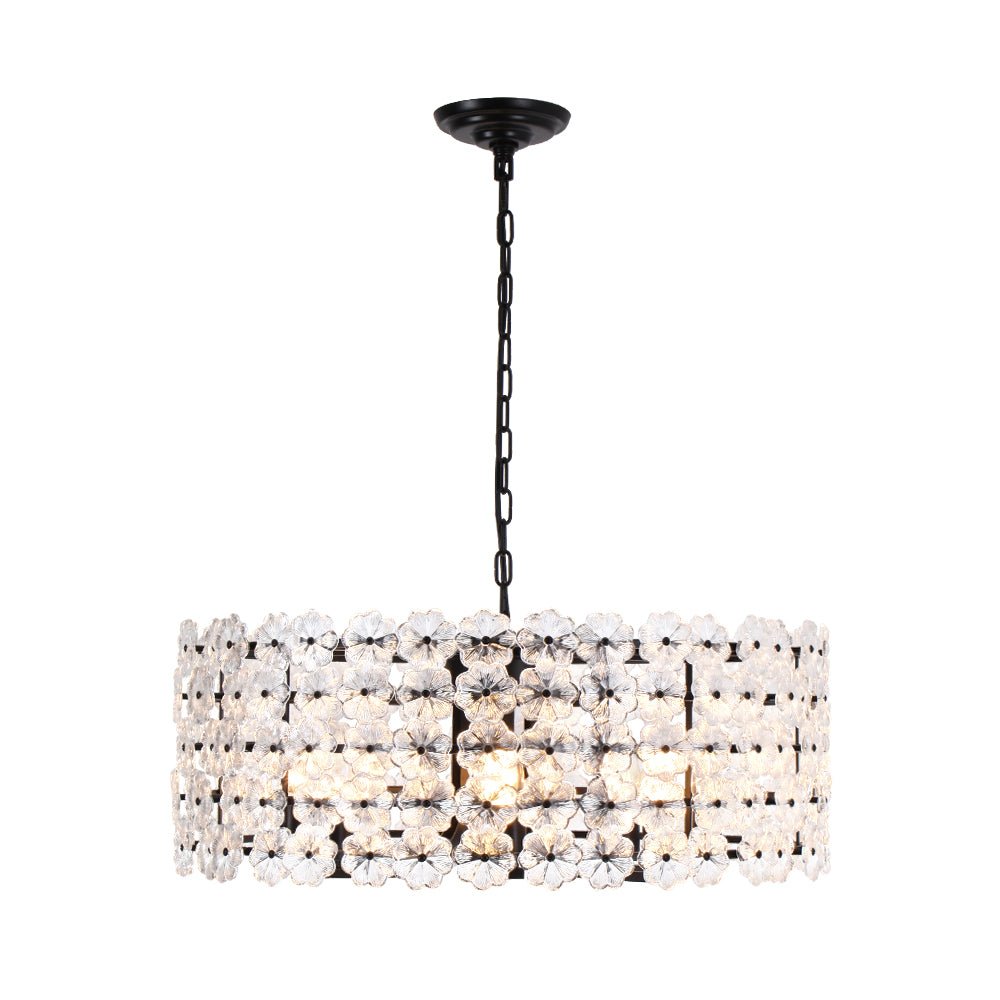 Fljotuvyt Art Deco Blossom Floral Metal Lantern Pendant Light