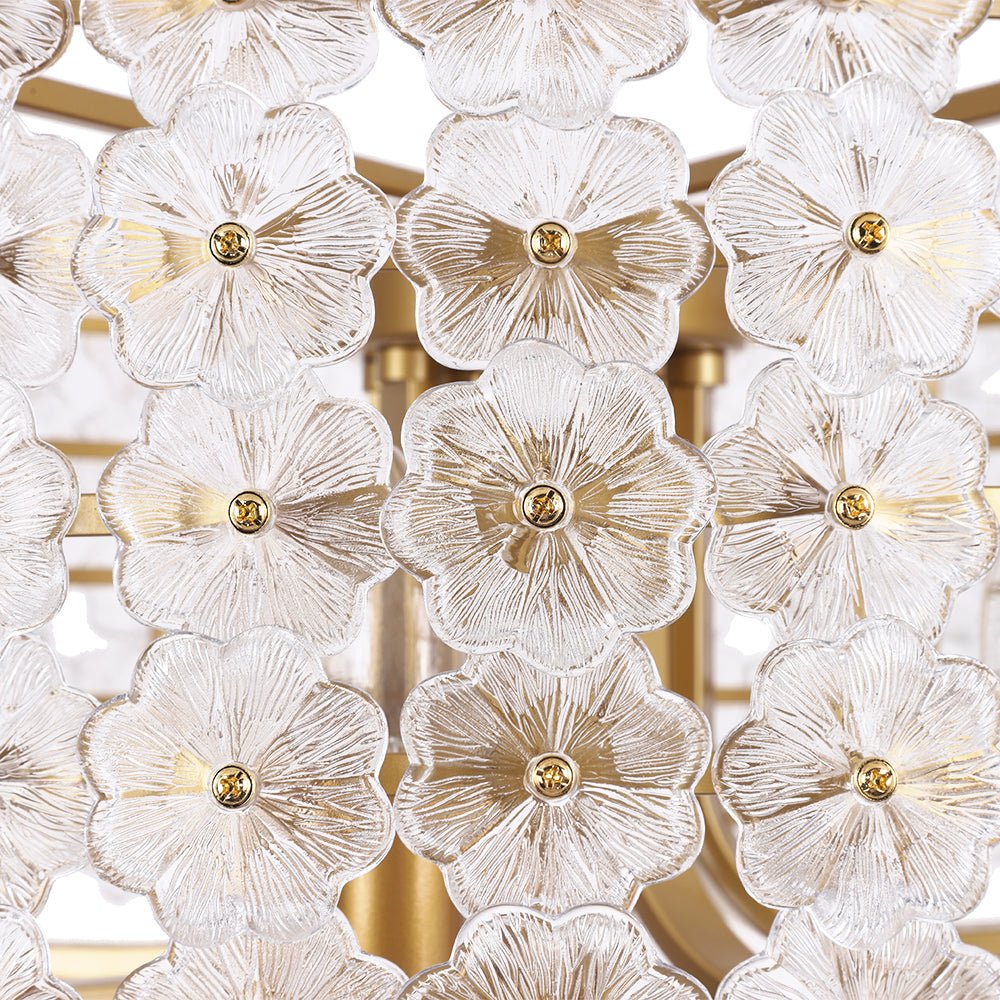 Fljotuvyt Art Deco Blossom Floral Metal Lantern Pendant Light
