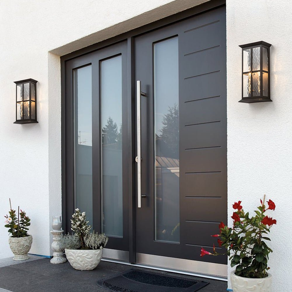 Jarnbruvo Modern Water Outdoor Glass Lantern Wall Light