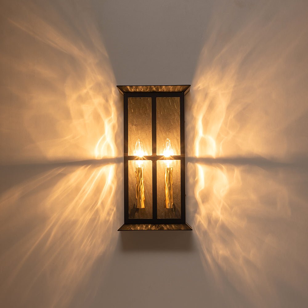 Jarnbruvo Modern Water Outdoor Glass Lantern Wall Light
