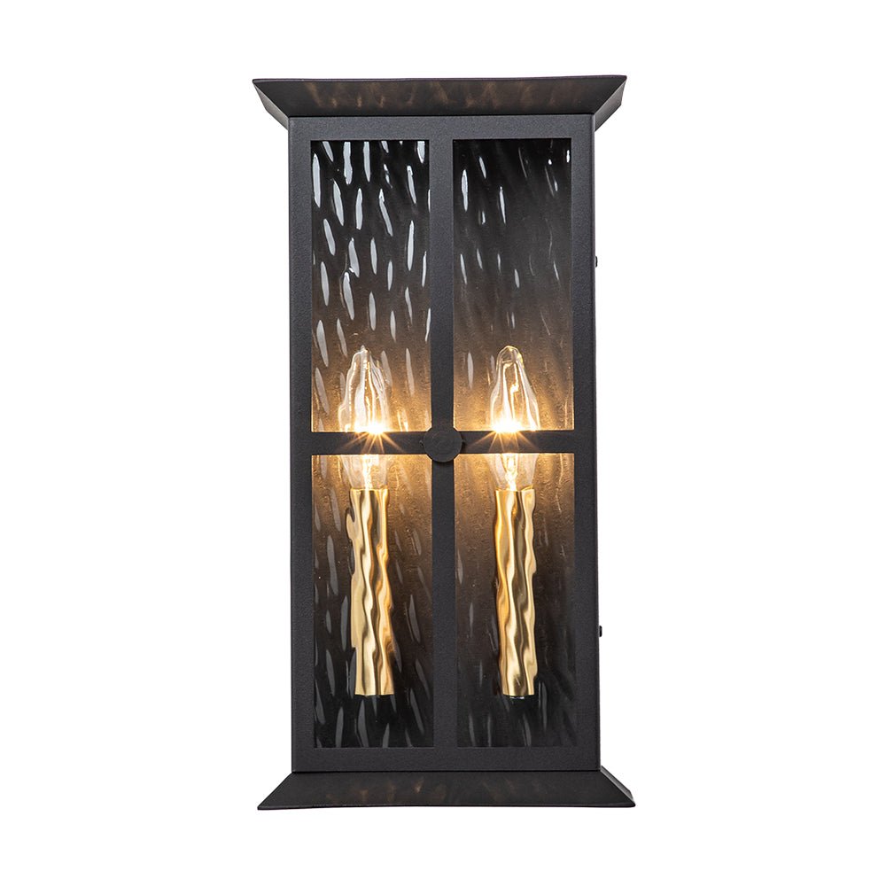Jarnbruvo Modern Water Outdoor Glass Lantern Wall Light