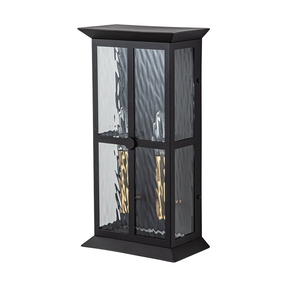 Jarnbruvo Modern Water Outdoor Glass Lantern Wall Light