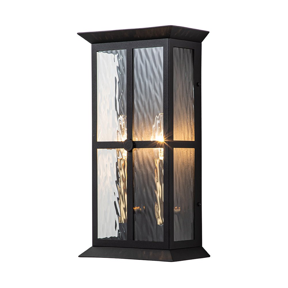 Jarnbruvo Modern Water Outdoor Glass Lantern Wall Light