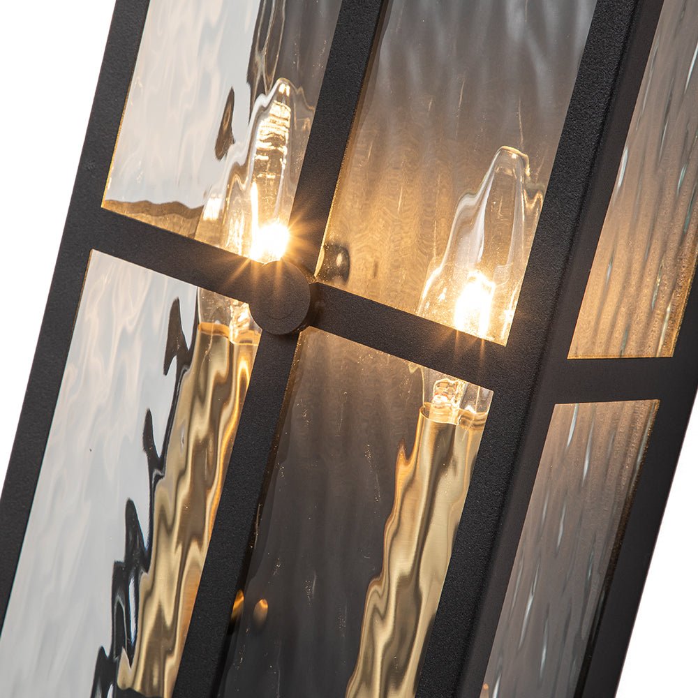 Jarnbruvo Modern Water Outdoor Glass Lantern Wall Light
