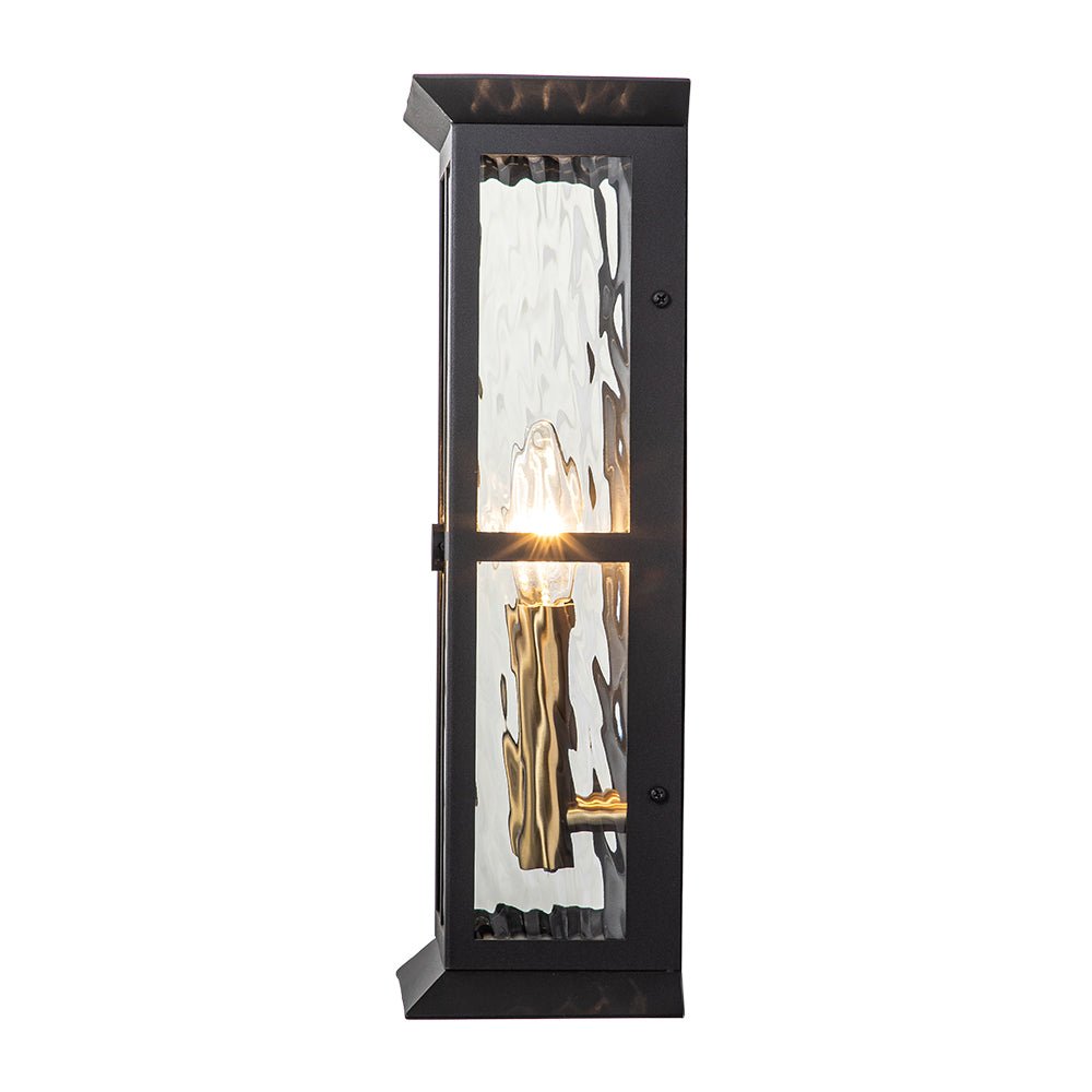 Jarnbruvo Modern Water Outdoor Glass Lantern Wall Light