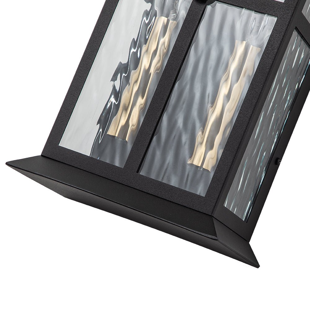Jarnbruvo Modern Water Outdoor Glass Lantern Wall Light