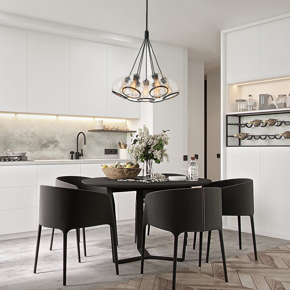 Mjolkur Cluster Clear Glass Chandelier