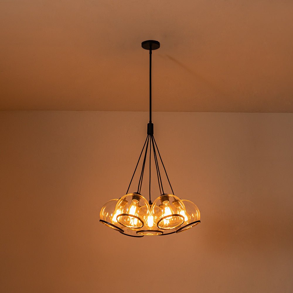 Mjolkur Cluster Clear Glass Chandelier