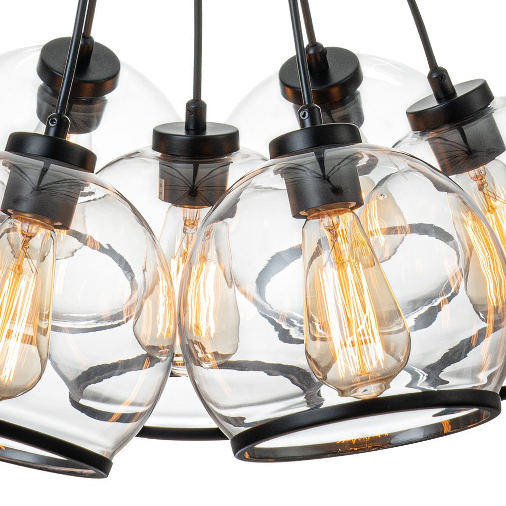 Mjolkur Cluster Clear Glass Chandelier