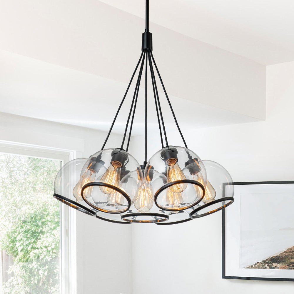 Mjolkur Cluster Clear Glass Chandelier
