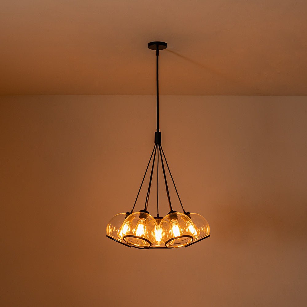 Mjolkur Cluster Clear Glass Chandelier