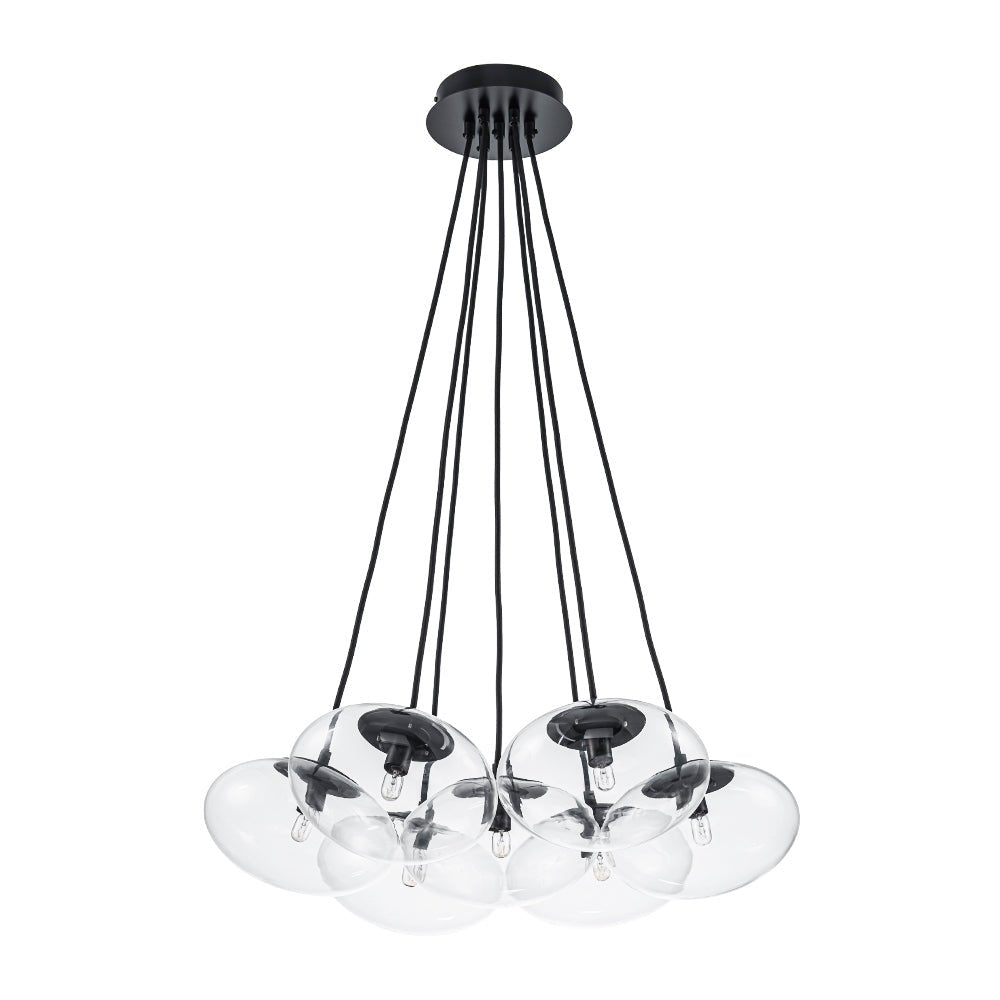 Himinuvo Cluster Oval Globe Clear Glass Chandelier