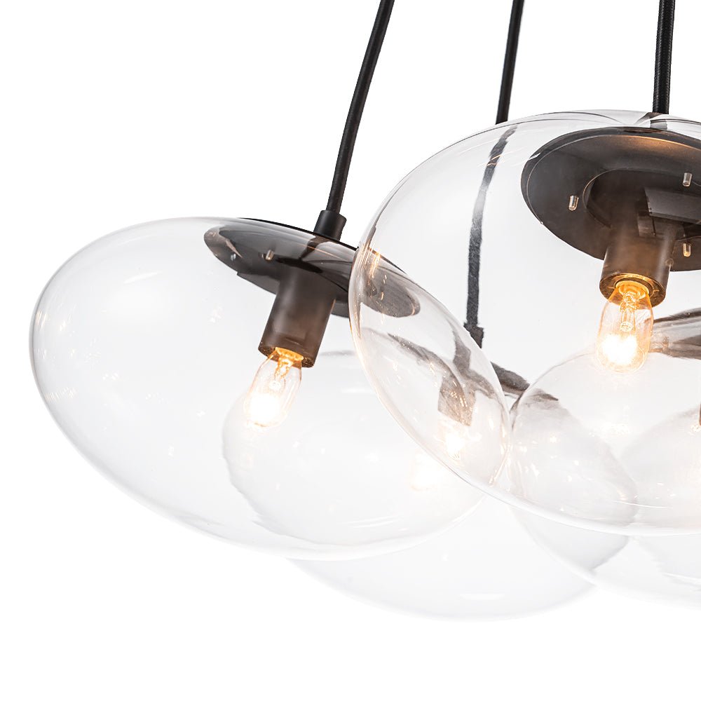 Himinuvo Cluster Oval Globe Clear Glass Chandelier