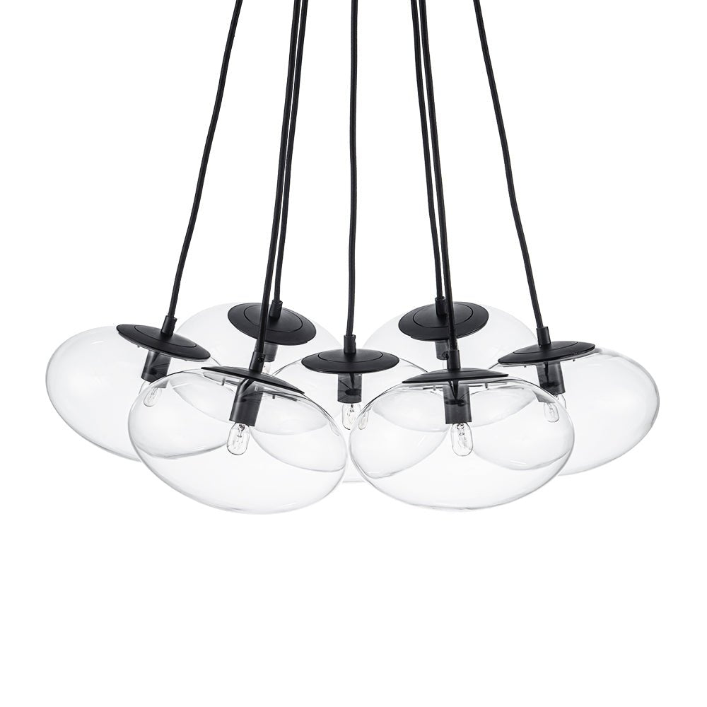 Himinuvo Cluster Oval Globe Clear Glass Chandelier