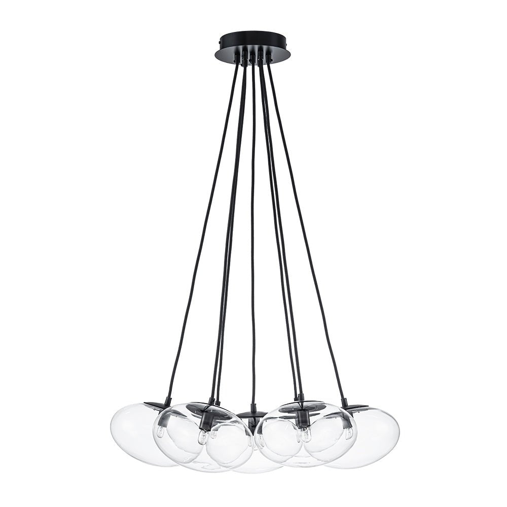 Himinuvo Cluster Oval Globe Clear Glass Chandelier