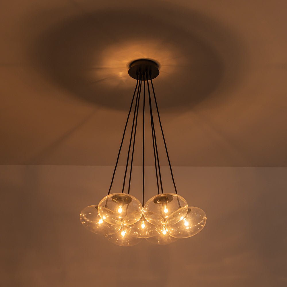 Himinuvo Cluster Oval Globe Clear Glass Chandelier
