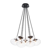Himinuvo Cluster Oval Globe Clear Glass Chandelier