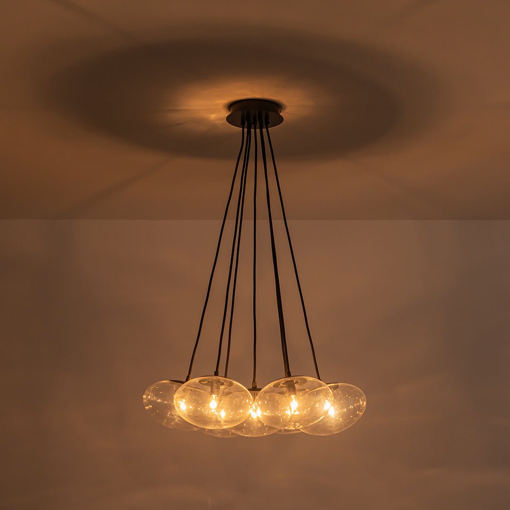 Himinuvo Cluster Oval Globe Clear Glass Chandelier