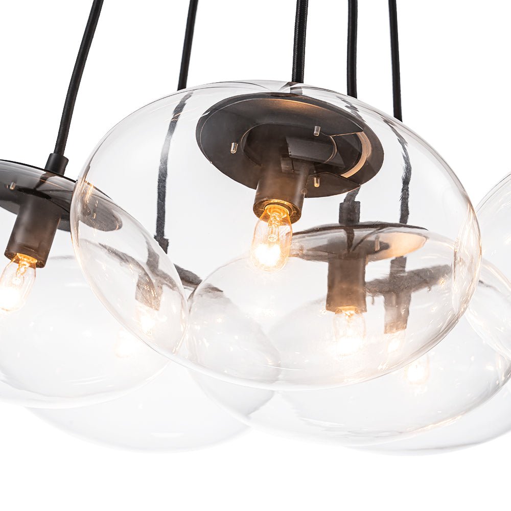 Himinuvo Cluster Oval Globe Clear Glass Chandelier