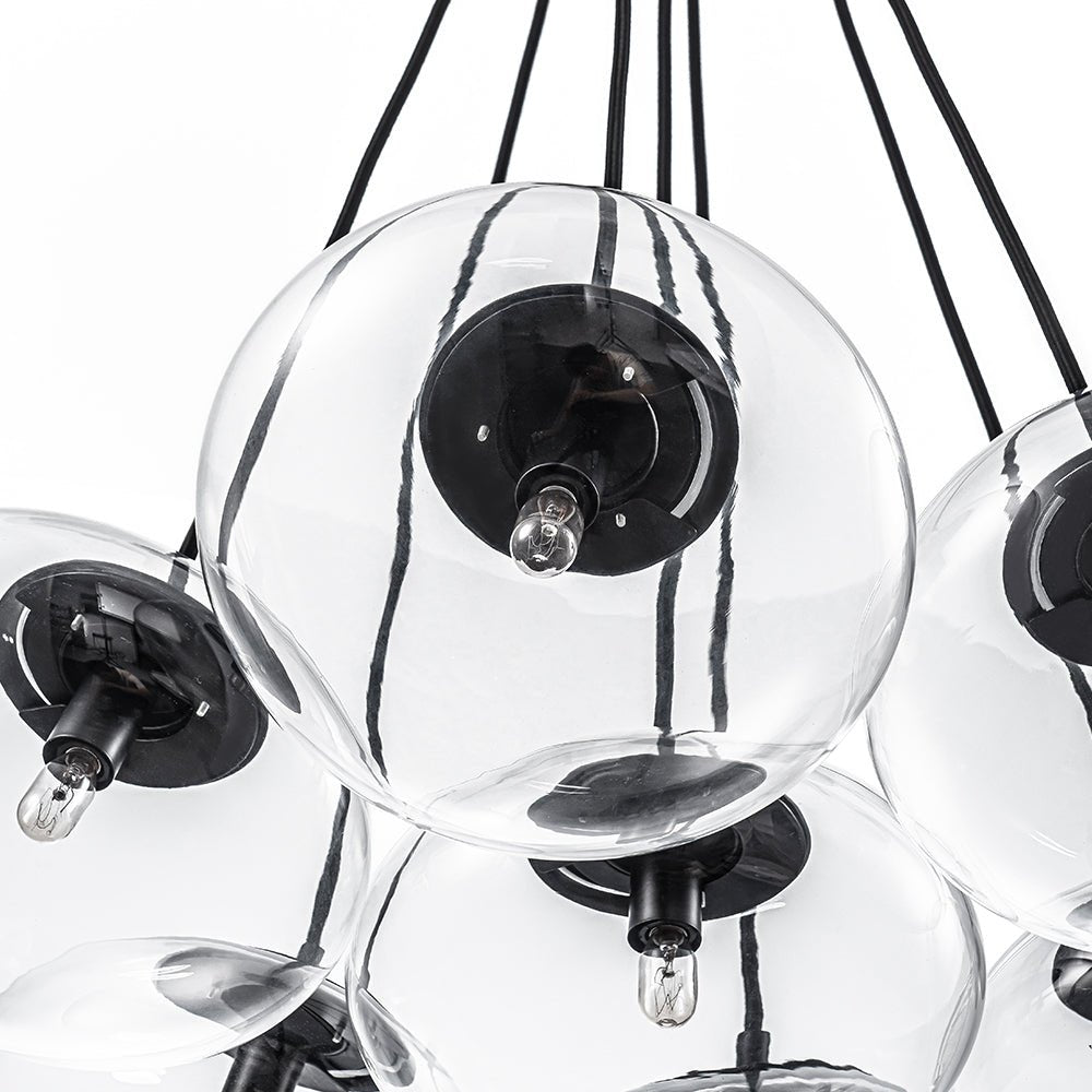 Himinuvo Cluster Oval Globe Clear Glass Chandelier