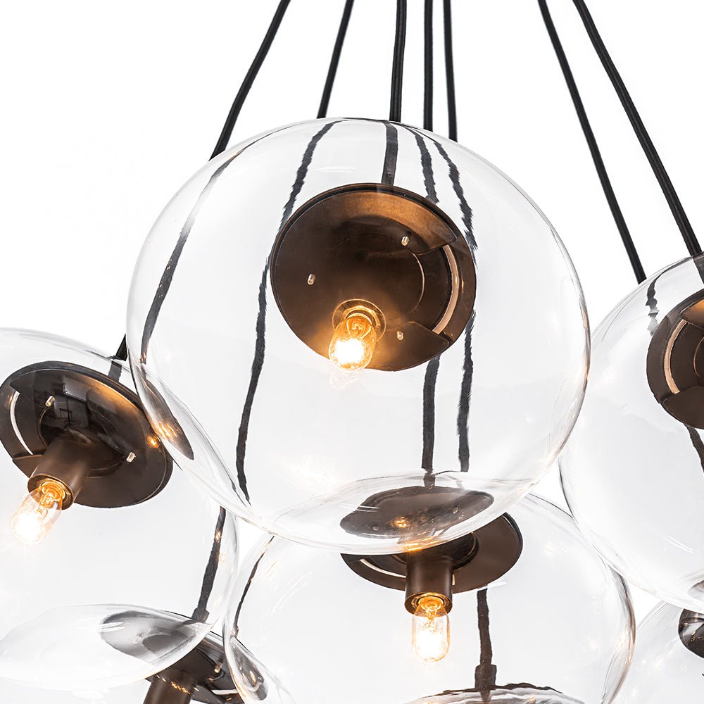 Himinuvo Cluster Oval Globe Clear Glass Chandelier
