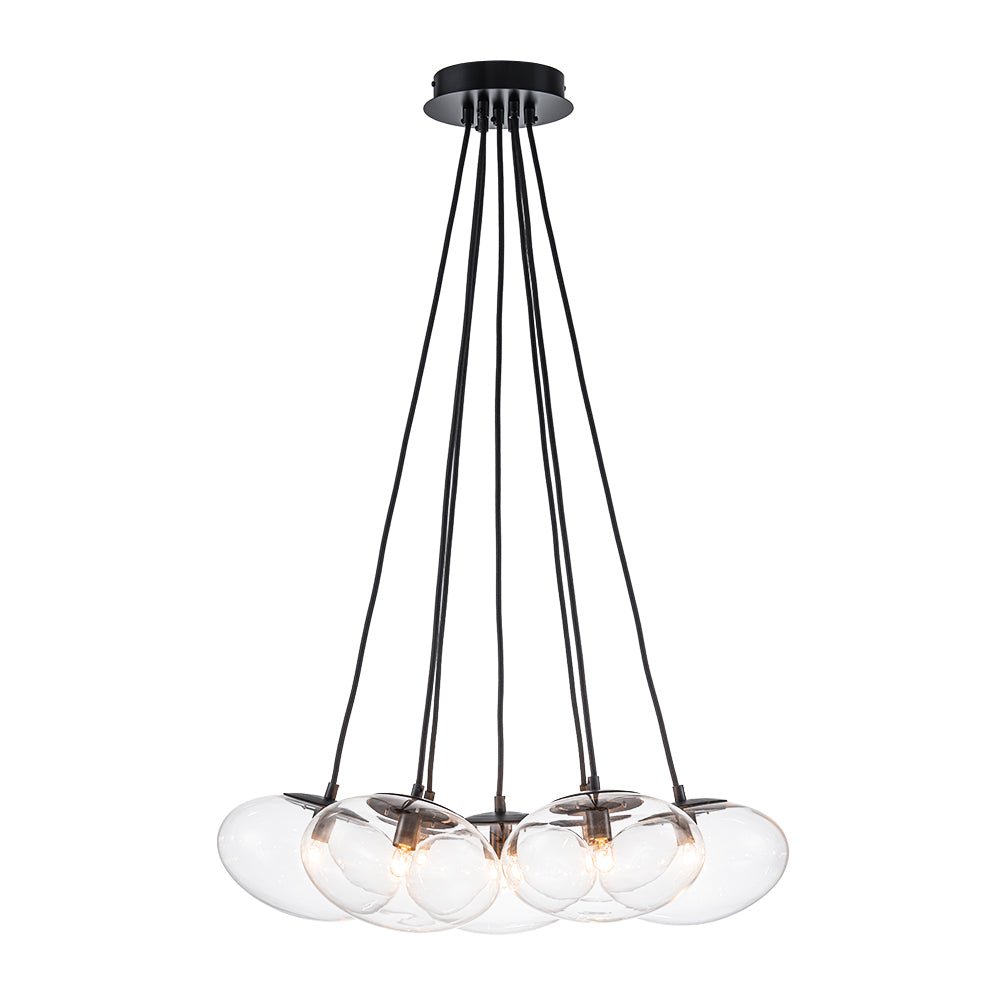Himinuvo Cluster Oval Globe Clear Glass Chandelier