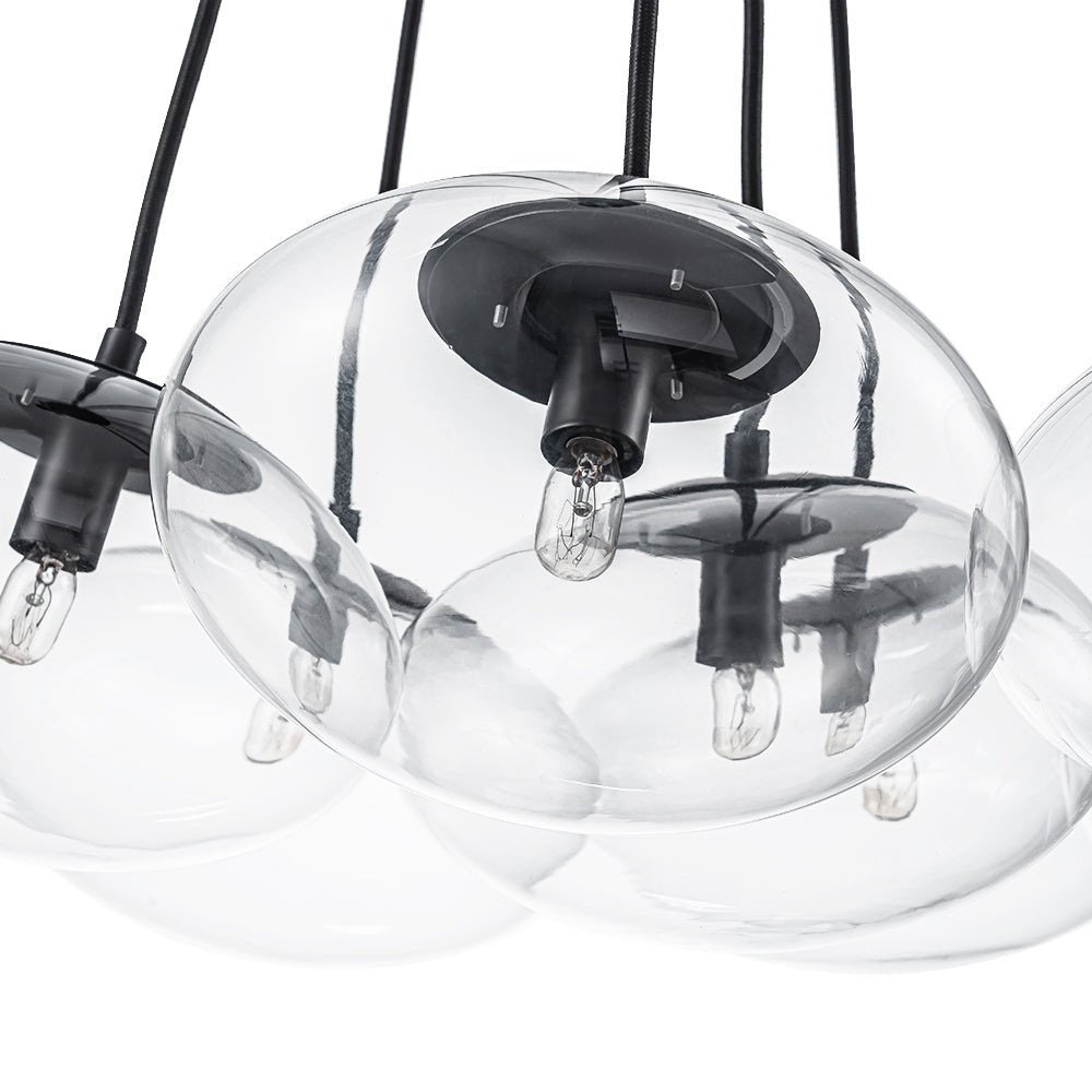 Himinuvo Cluster Oval Globe Clear Glass Chandelier