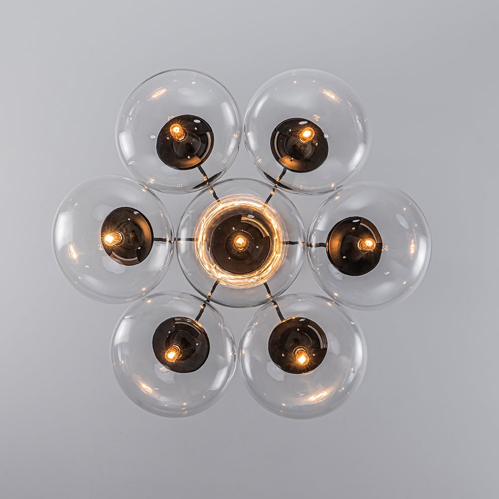 Himinuvo Cluster Oval Globe Clear Glass Chandelier