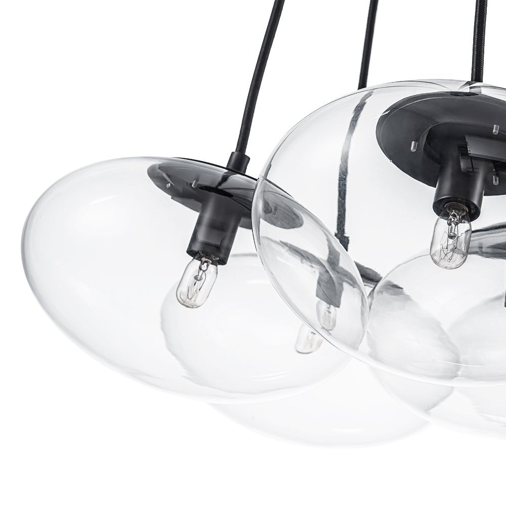 Himinuvo Cluster Oval Globe Clear Glass Chandelier