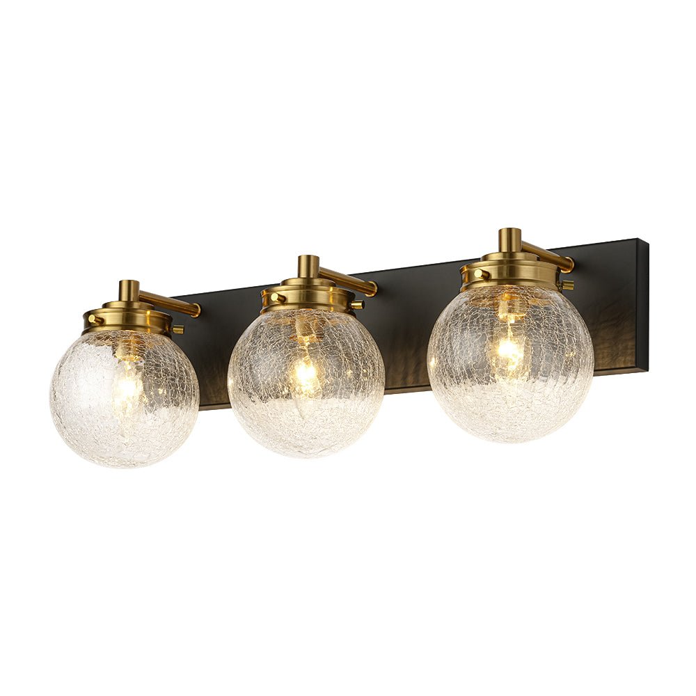 Blikari Crackle Globe Glass Vanity Wall Lamp